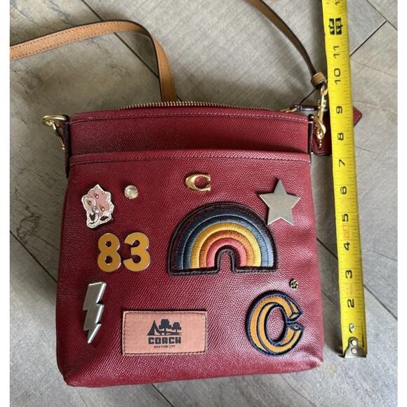 Coach Kitt Crossbody bag grained leather, CC526, Cherry - Picture 14 of 15